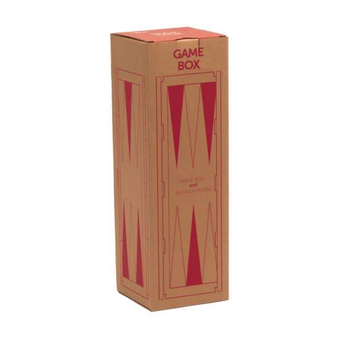 Coffret à vin Backgammon | Bois de pin FSC® | 2-en-1
