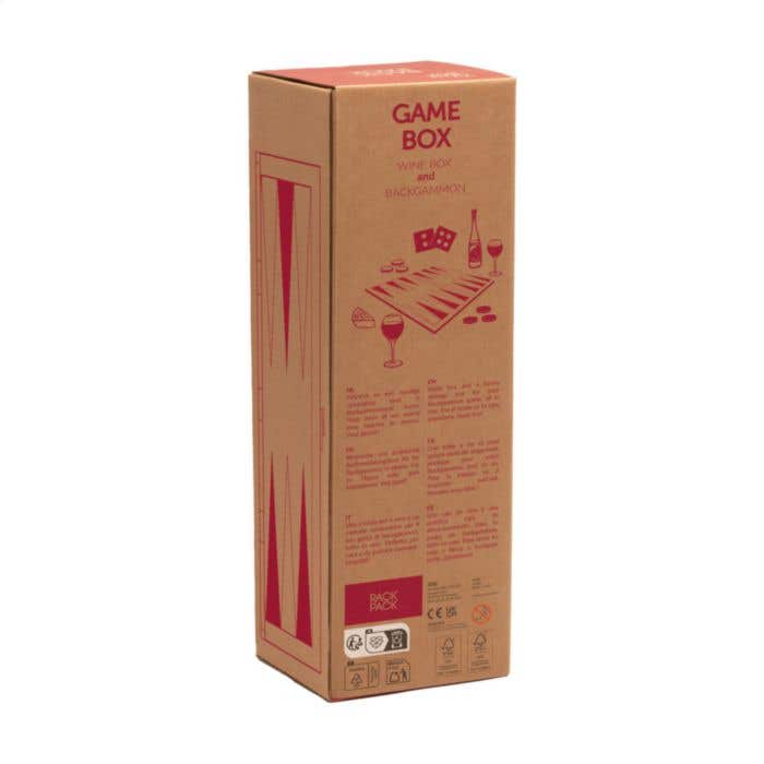 Rackpack coffret à vin Backgammon | Bois de pin FSC® | 2-en-1