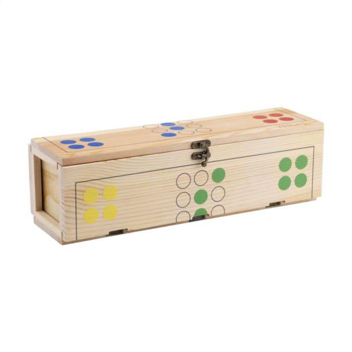 Coffret à vin Gamebox Ludo | Bois de pin | 1 bouteille