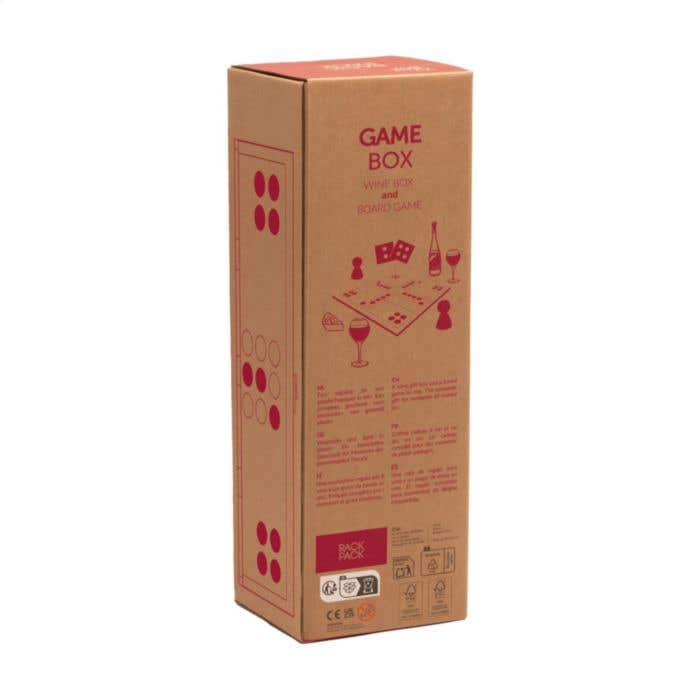 Coffret à vin Gamebox Ludo | Bois de pin | 1 bouteille