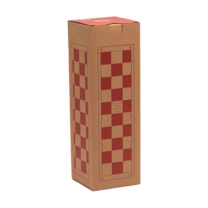 Caisse à vin Rackpack Gamebox | Bois de pin FSC® | Avec jeu de dames