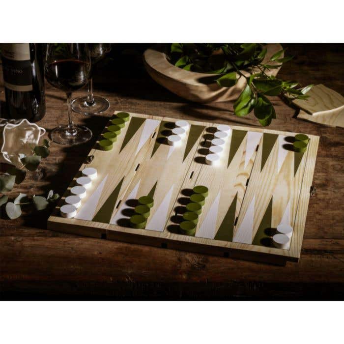 Rackpack coffret à vin Backgammon | Bois de pin FSC® | 2-en-1