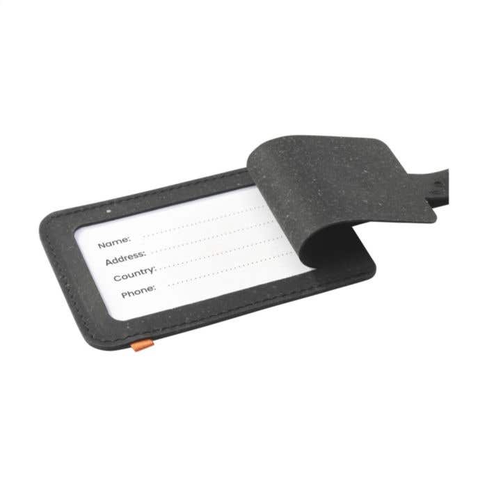 Étiquette à bagage | Cuir recyclé | Boucle en métal