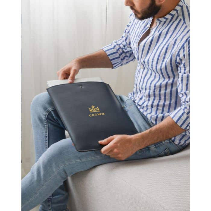 Housse pour ordinateur portable | Cuir recyclé | 16 pouces