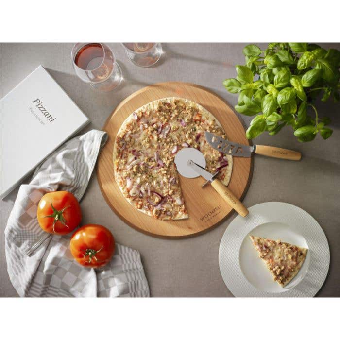 Set à pizza Wooosh | Bois de hêtre FSC | Couteau et roulette