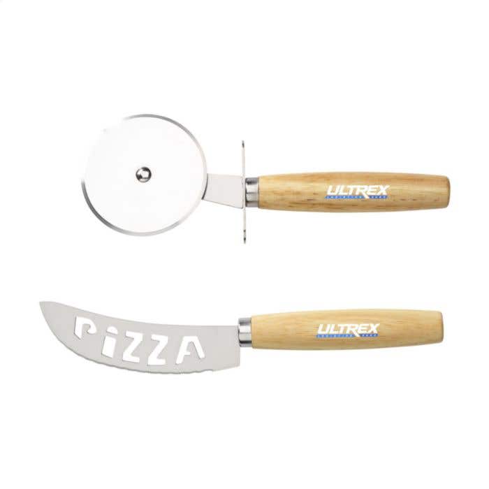 Set à pizza Wooosh | Bois de hêtre FSC | Couteau et roulette