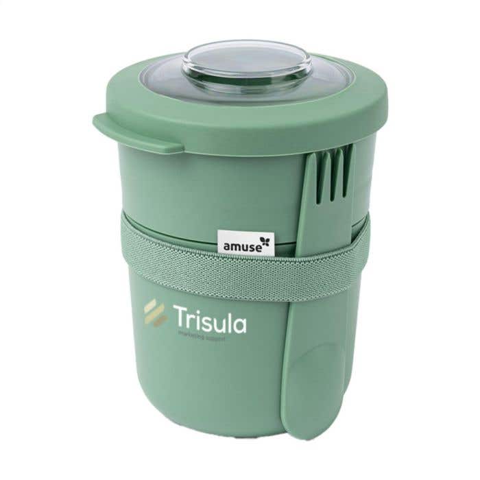 Amuse foodjar Tylla | 2 compartiments | 600 ml | Combinaison fourchette-cuillère