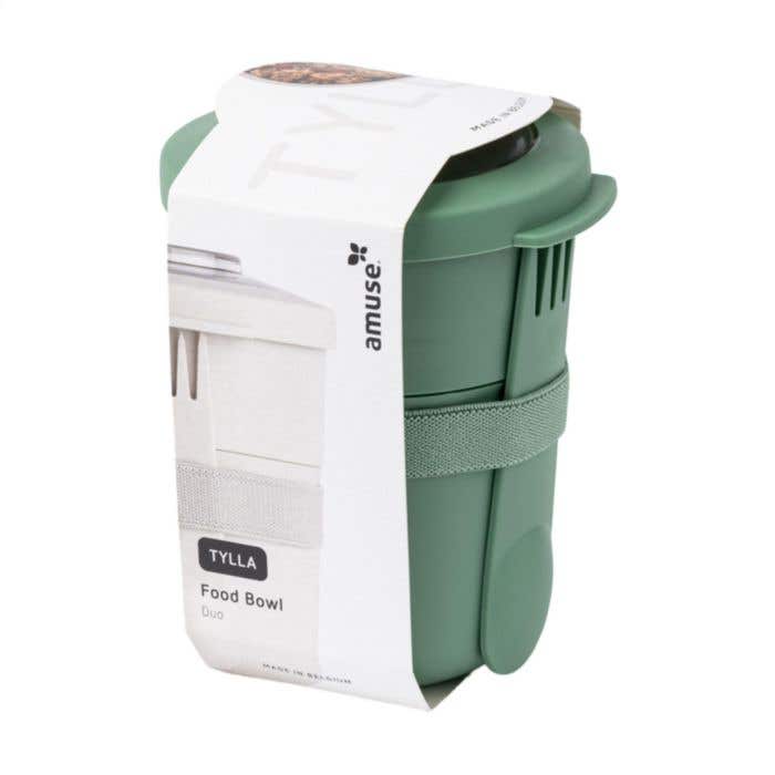 Amuse foodjar Tylla | 2 compartiments | 600 ml | Combinaison fourchette-cuillère
