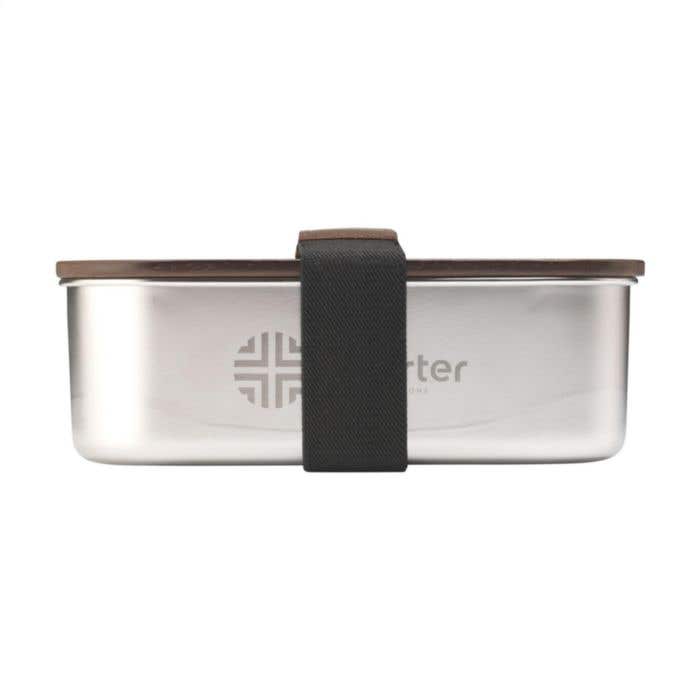 Lunchbox | Gerecycled RVS | 1700 ml | Acaciahout deksel