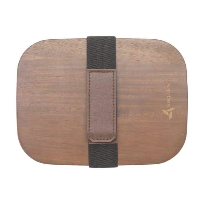Lunchbox | Gerecycled RVS | 1700 ml | Acaciahout deksel