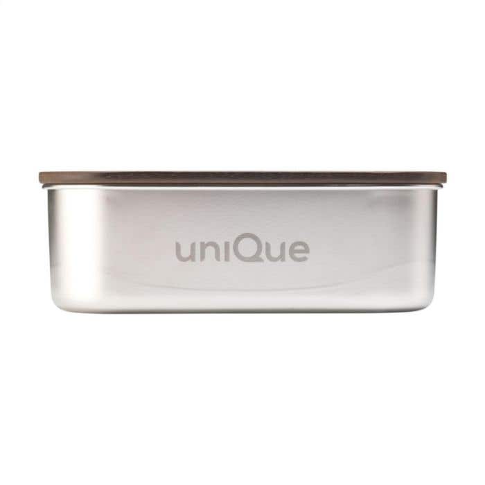 Lunch box | Acier inoxydable recyclé | 1700 ml | Couvercle en bois d'acacia