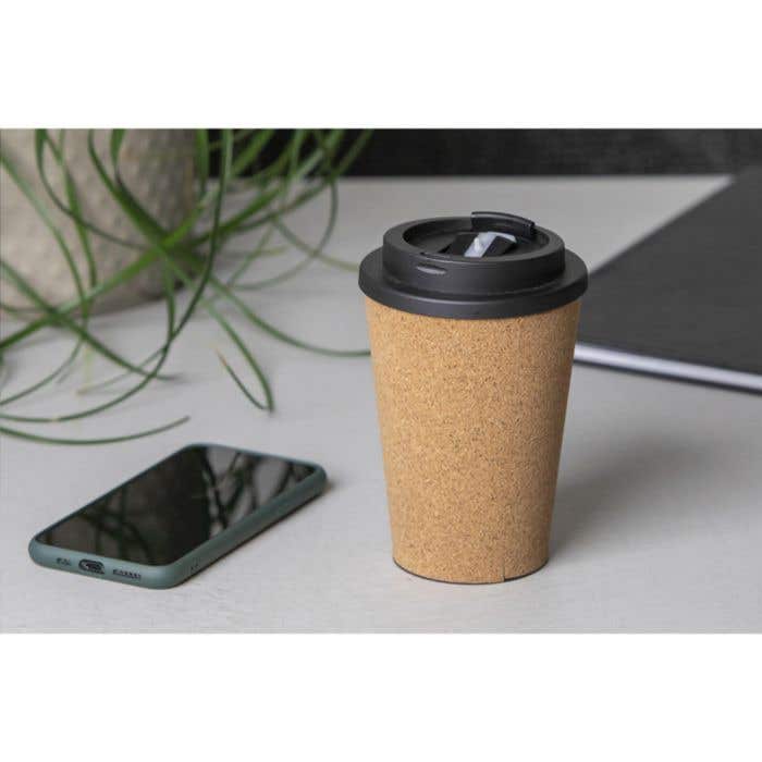 Koffiebeker | Kurk en PLA | 350 ml | Dubbele wand