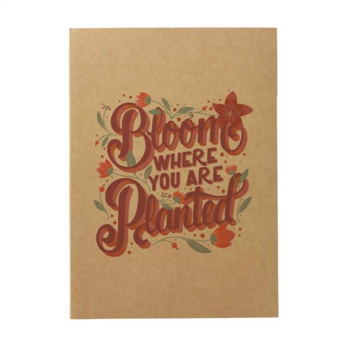 Documentenmap | Kraftkarton | A4 | Met schrijfblok