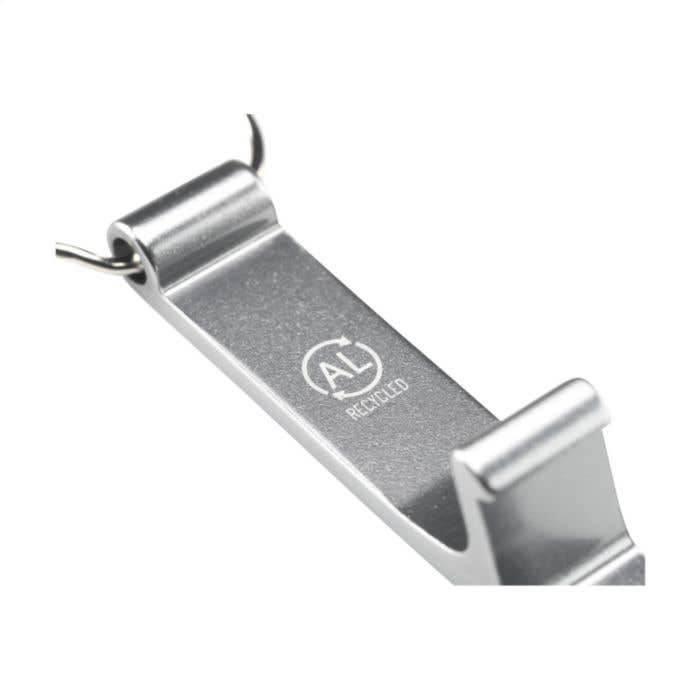 Porte-clés | Aluminium recyclé | Ouvre-bouteille et support téléphone