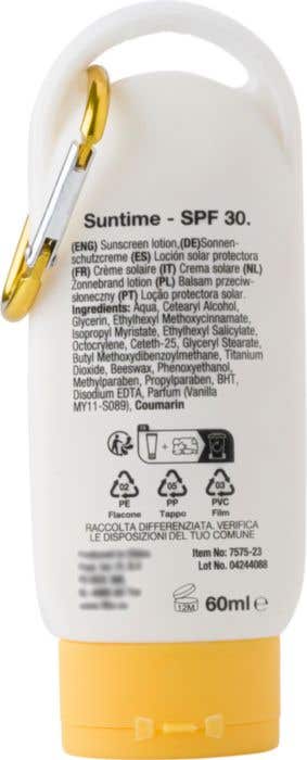 Crème solaire Suntime | SPF 30 | 60 ml | Mousqueton