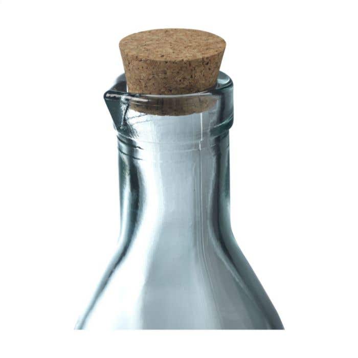Bouteille d'eau | Verre recyclé | 1200 ml | Bouchon en liège