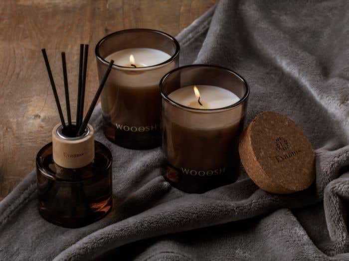 Wooosh Bâtonnets Parfumés | Green Herbs | 75 ml | Verre avec bois