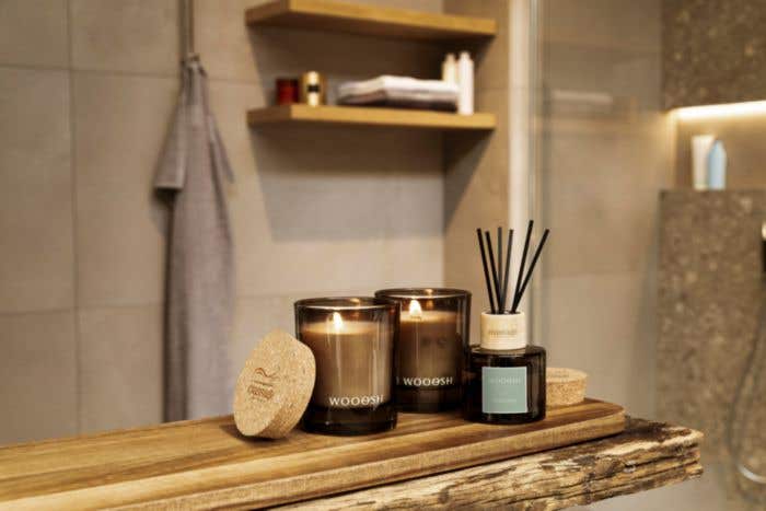 Wooosh Bâtonnets Parfumés | Green Herbs | 75 ml | Verre avec bois