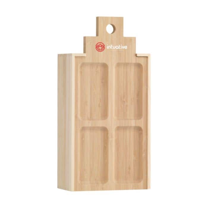 Coffret à vin Casa de Tapas Large | FSC® | Avec planche à tapas en bambou