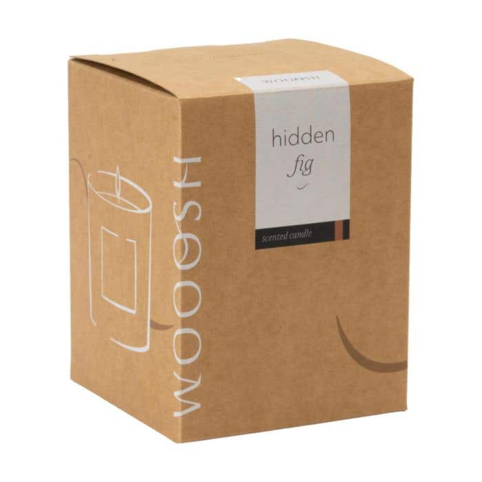 Bougie parfumée Wooosh | Parfum de figue | 32 heures | Couvercle en liège