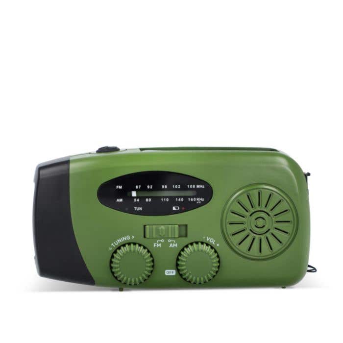 Radio d'urgence SafeSound solaire avec manivelle