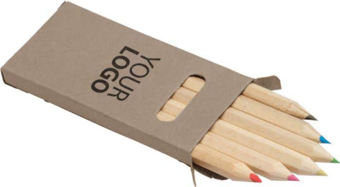 Kleurpotlodenset Small | 6 kleuren | Hout