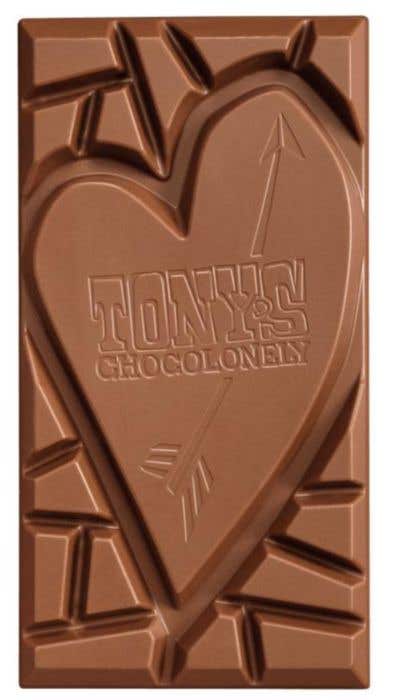 Barre de chocolat Lait Rose Framboise (180g) Tout droit de mon cœur de chocolat