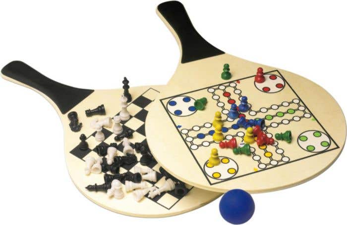 Beachballset Game | 2 rackets | FSC® hout | Met bordspellen