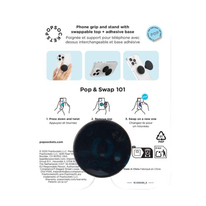 PopSockets® telefoonhouder PopGrip 2.0 | Grip & standaard | Verwisselbare PopTop