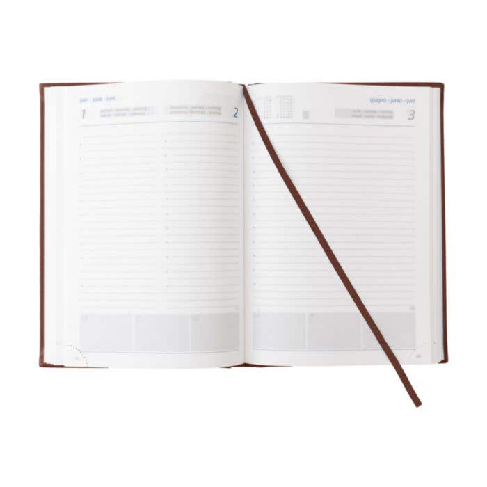 Agenda Eurotop Sabana | 6 langues | Papier FSC® | Perforation d'angle