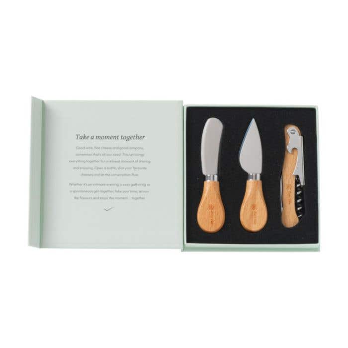 Wooosh Kaas- en wijnset Borgones | FSC® hout | 3-delig