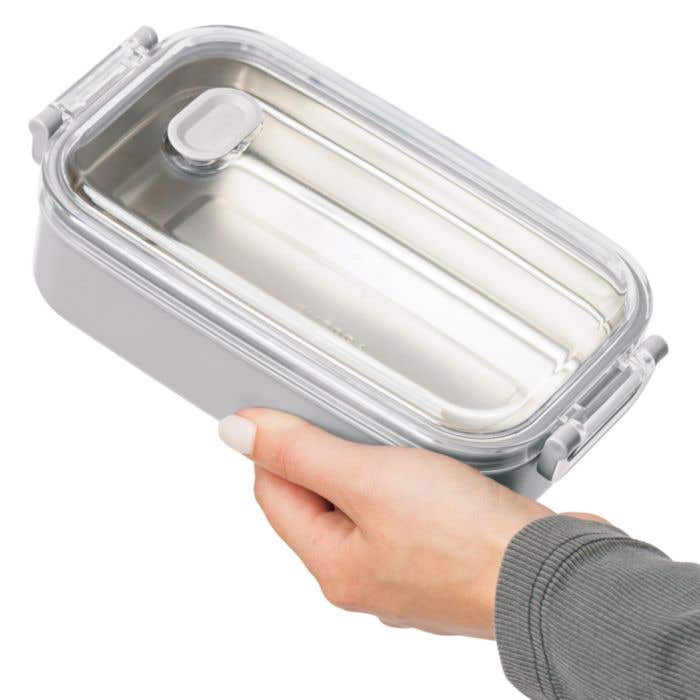 Boîte à lunch Alven | 750 ml | Acier inoxydable recyclé | Couvercle transparent