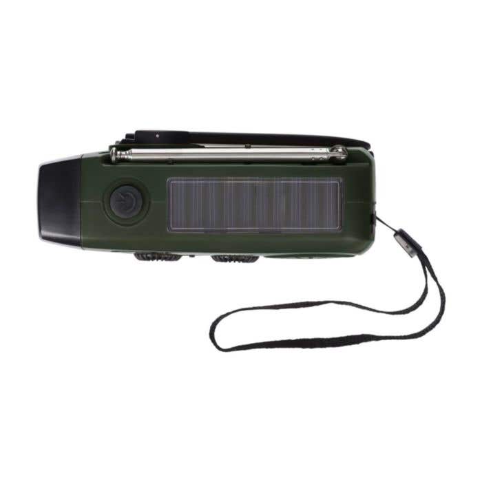 Radio d'urgence Solan | Recyclé | Solaire | Powerbank | Lampe de poche