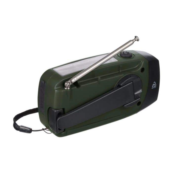 Radio d'urgence Solan | Recyclé | Solaire | Powerbank | Lampe de poche