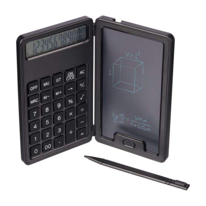 Calculatrice Notex | Recyclée | Avec tablette d'écriture LCD et stylet
