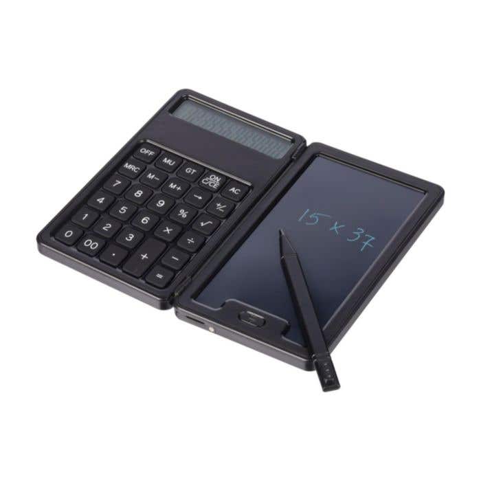 Calculatrice Notex | Recyclée | Avec tablette d'écriture LCD et stylet