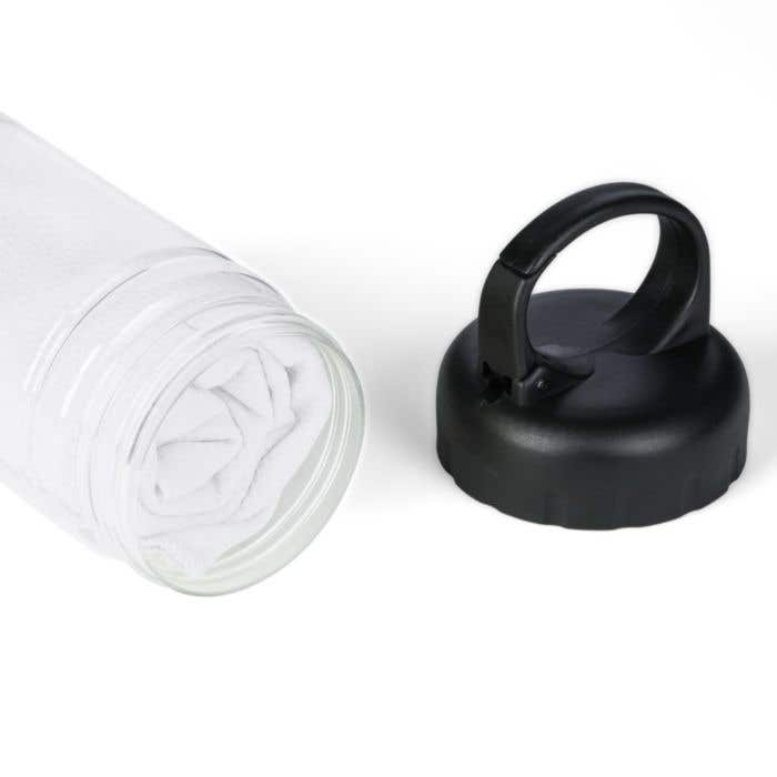 Serviette de sport Tempa | 90 × 30 cm | Rafraîchissante | Avec étui de rangement et mousqueton