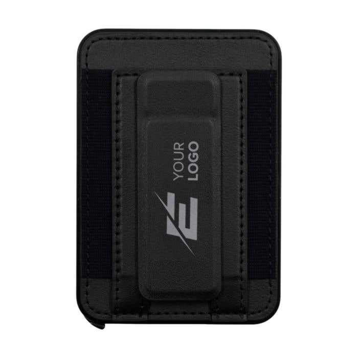 BrandCharger Pasjeshouder Wally Stand Pro | Gerecycleerd | 6 pasjes | RFID-bescherming | Telefoonhouder