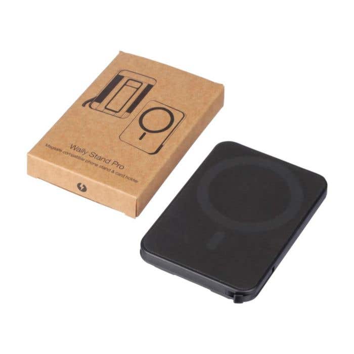 Porte-cartes BrandCharger Wally Stand Pro | Recyclé | 6 cartes | Protection RFID | Support pour téléphone