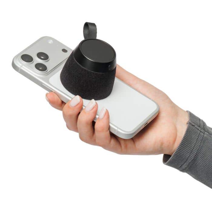 Haut-parleur Maglo | Recyclé | 5 W | Support pour téléphone | Logo lumineux
