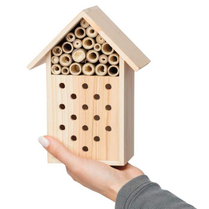 Hôtel à abeilles Fahim | Recyclé | Bois FSC® | Avec crochet de suspension