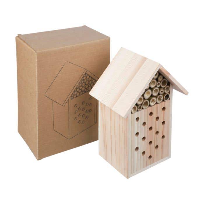 Hôtel à abeilles Fahim | Recyclé | Bois FSC® | Avec crochet de suspension