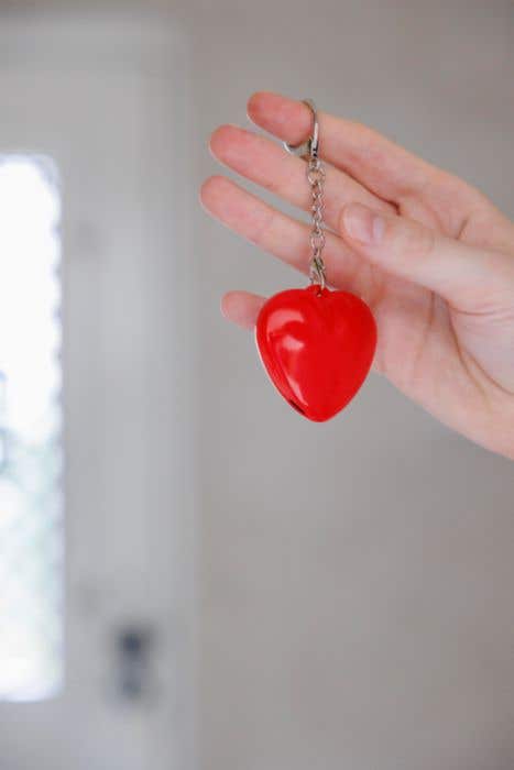Porte-clés Gleamo | En forme de cœur | Rechargeable | Avec lampe