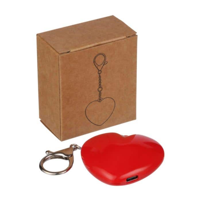 Porte-clés Gleamo | En forme de cœur | Rechargeable | Avec lampe