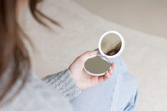 Miroir de poche Mirlo | Recyclé | Avec éclairage