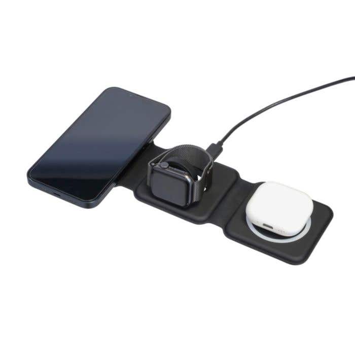 Chargeur sans fil Trigo | Recyclé | 3-en-1 | Pliable