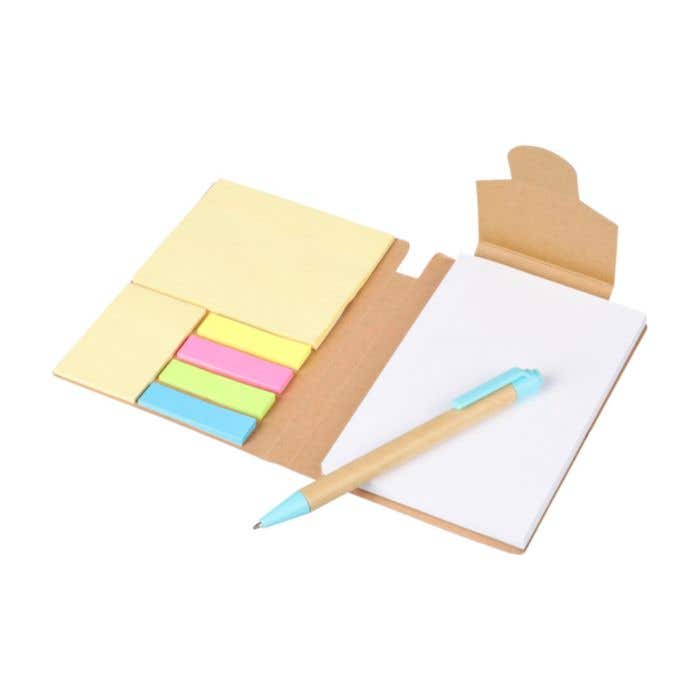 Carnet de notes Quillo | A6 | Recyclé | 70 pages vierges | Avec blocs-mémos adhésifs