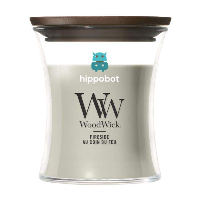 Bougie parfumée WoodWick Fireside | Mini | Mèche en bois
