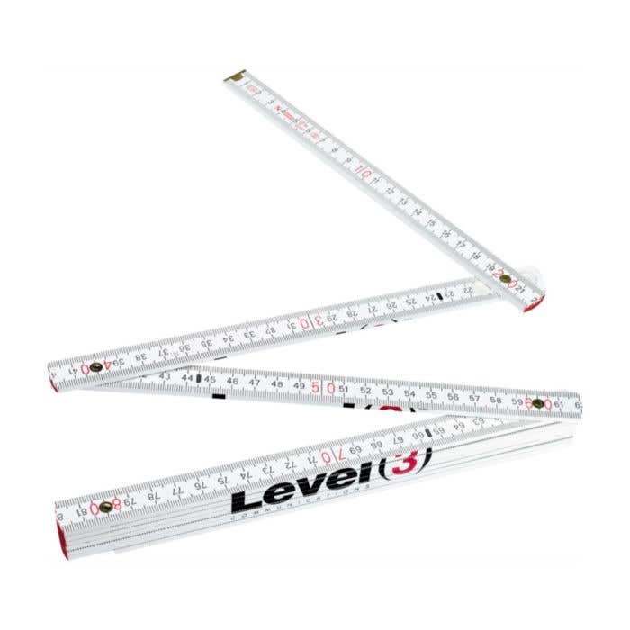 Mètre pliant Stabila Pro série 700 | Bois | 2 m | Échelle d'angle