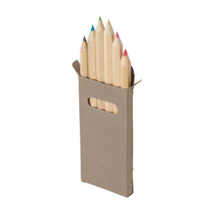 Kleurpotlodenset Small | 6 kleuren | Hout